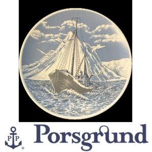 🇳🇴1964 Porsgrund Norway Limited Edition Maritime Decorative Vintage Plate 6.75”